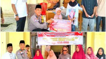 Bhabinkamtibmas Desa Angkasa Hadiri Penyerahan BLT dan Santunan Anak Yatim, Wujud Kepedulian Sosial di Tengah Masyarakat