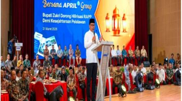 Halal Bihalal Bersama APRIL Group, Bupati Zukri Dorong Hilirisasi RAPP Demi Kesejahteraan Pelalawan