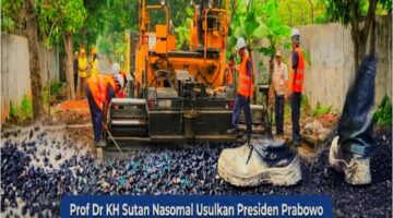 Prof Dr KH Sutan Nasomal Usulkan Presiden Prabowo Dirikan Industri Aspal Berbahan Limbah Plastik dan Karet