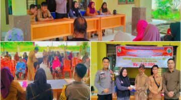 BHABINKAMTIBMAS DESA ANGKASA HADIRI PENYALURAN BLT DD, WUJUDKAN PELAYANAN HUMANIS DAN PENGAWALAN PROGRAM PEMERINTAH